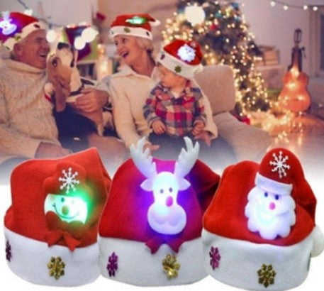 GORRO NAVIDEÑO CON LUZ